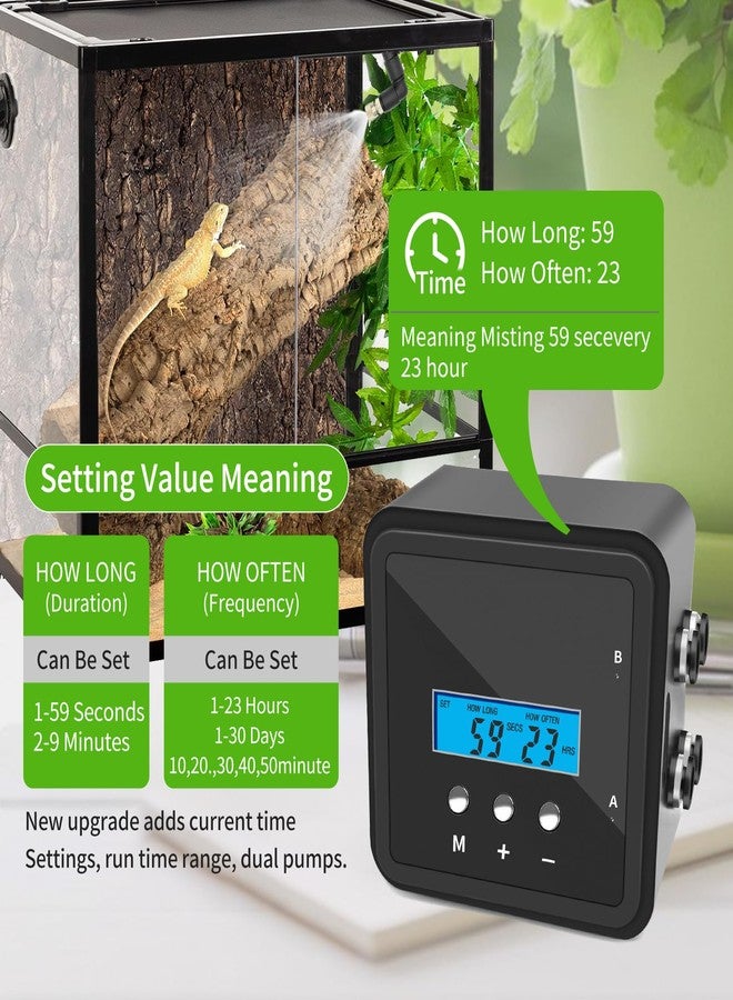 DAOTAILI Reptile Mister System with Timer & Dual Pump | 360° Adjustable Nozzles for Terrariums, Paludariums & Plants - Image 4